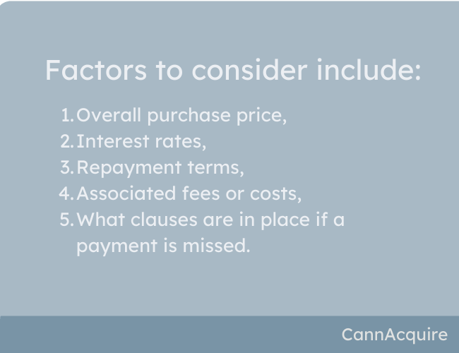 Factors to consider include: